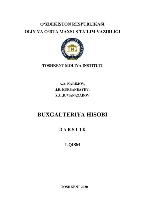 Buxgalteriya Hisobi 1-qism