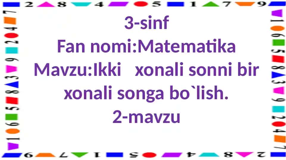 Ikkixonalisonnibirxonalisongabo`lish