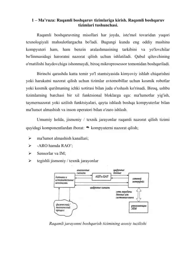 Raqamli boshqaruv tizimlari