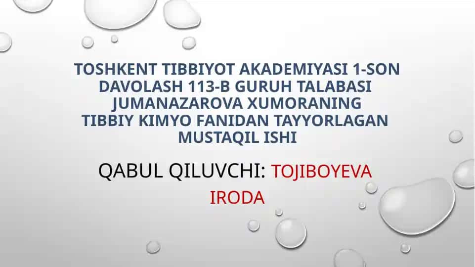 Dag'al Dispers Sistemalar va ularning Farmokologiyada Ishlatilishi