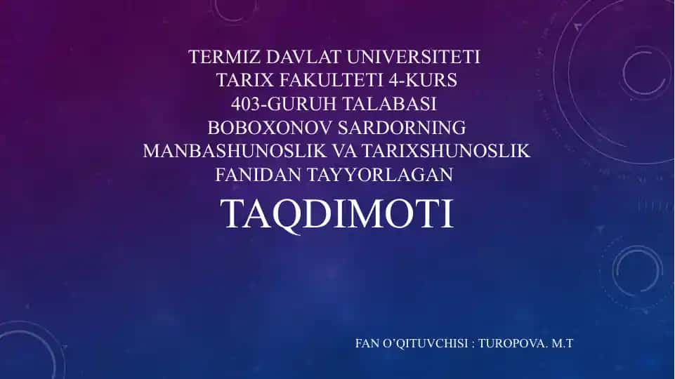 Tarix fanining alohida sohasi sifatida rivojlantirilishi