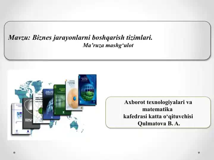 Biznes jarayonlarni boshqarish tizimlari