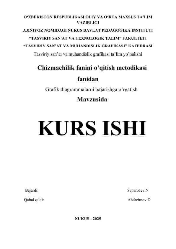 Grafik diagrammalarni bajarishga o’rgatish