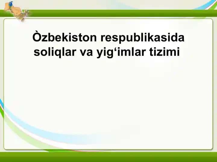 Soliqlar va yigʻimlar tizimi