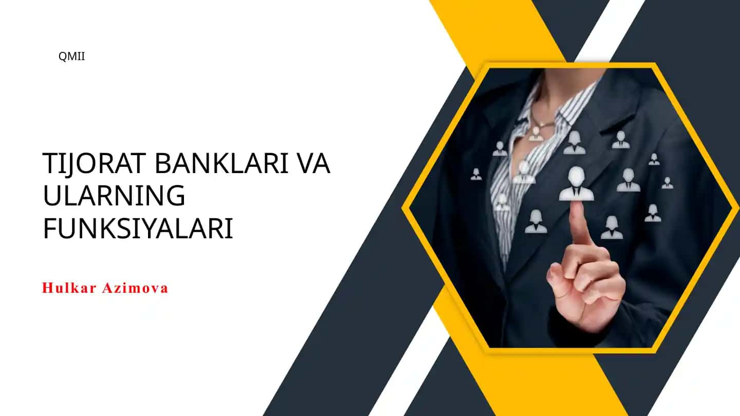 Tijorat Banklari va Ularning Funksiyalari