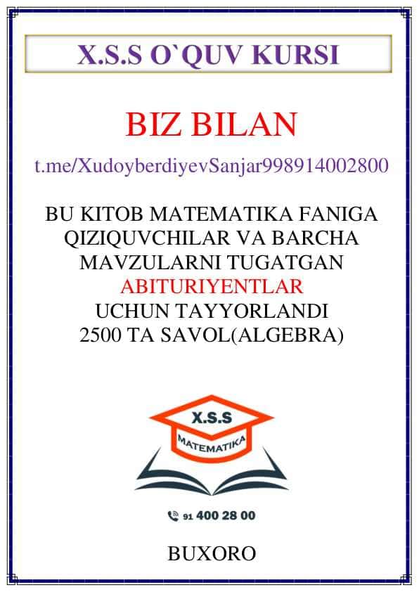 Matematika Mavzulashtirilgan to'plam