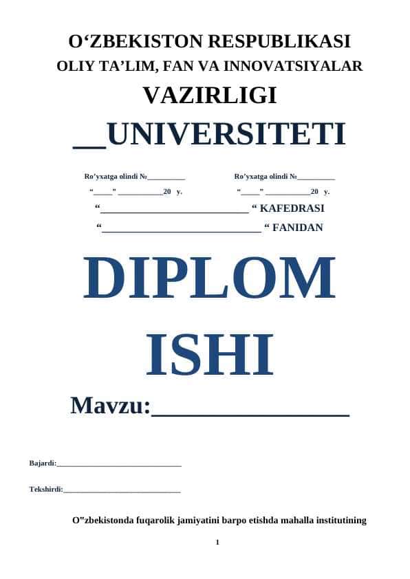 O‟zbekistonda fuqarolik jamiyatini barpo etishda mahalla institutining o‟rni va roli