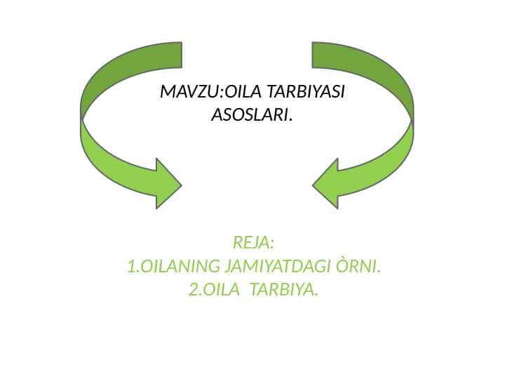 OILA TARBIYASI ASOSLARI