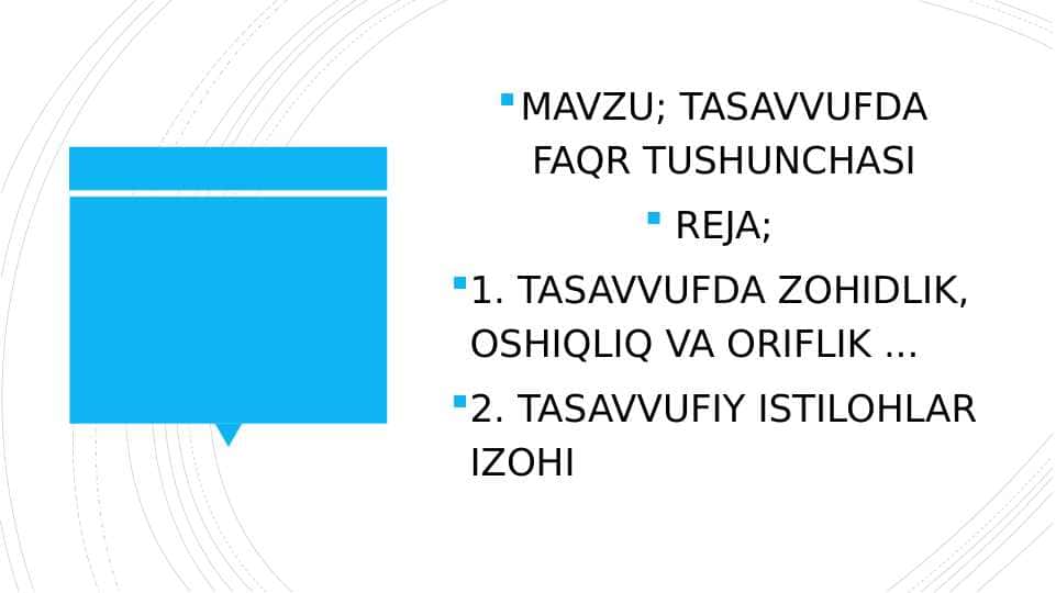 Tasavvufda faqr tushunchasi