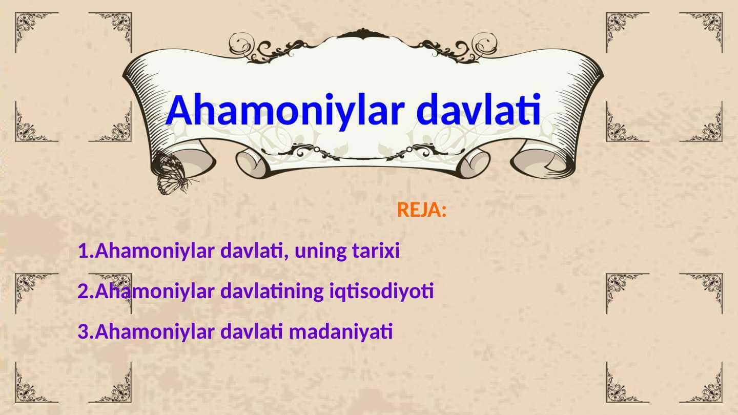 Ahamoniylar davlati