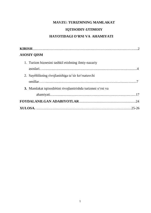 TURIZMNING MAMLAKAT (2).docx