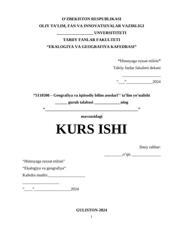 Geografiya o'qitish metodikasi