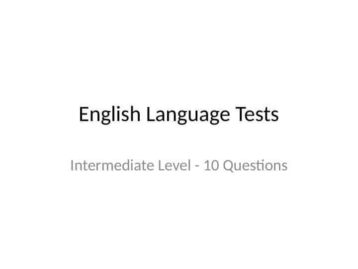 English Test