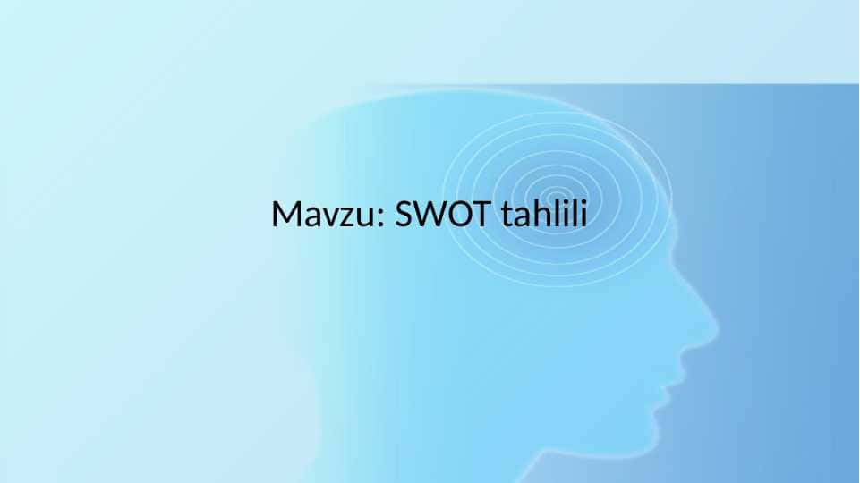 SWOT tahlili