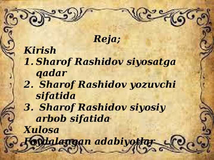 SHAROF RASHIDOV