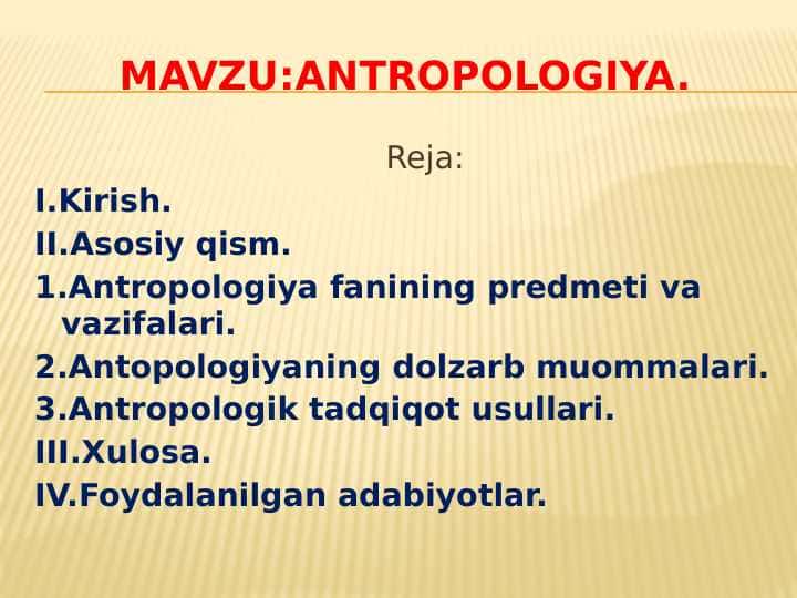 Antropologiya