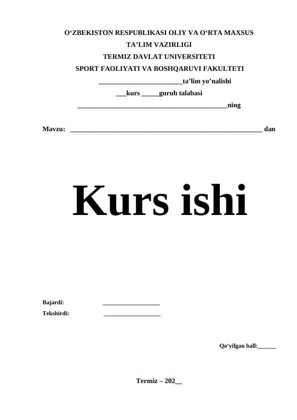 HARAKAT MALAKALARINING TASHKIL ETISH QONUNIYATLARI
