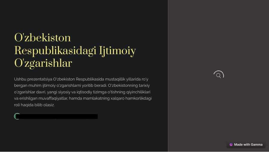 O'zbekiston Respublikasidagi Ijtimoiy O'zgarishlar
