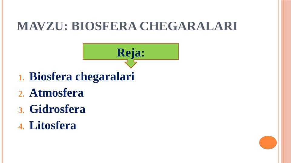 Biosfera chegaralari