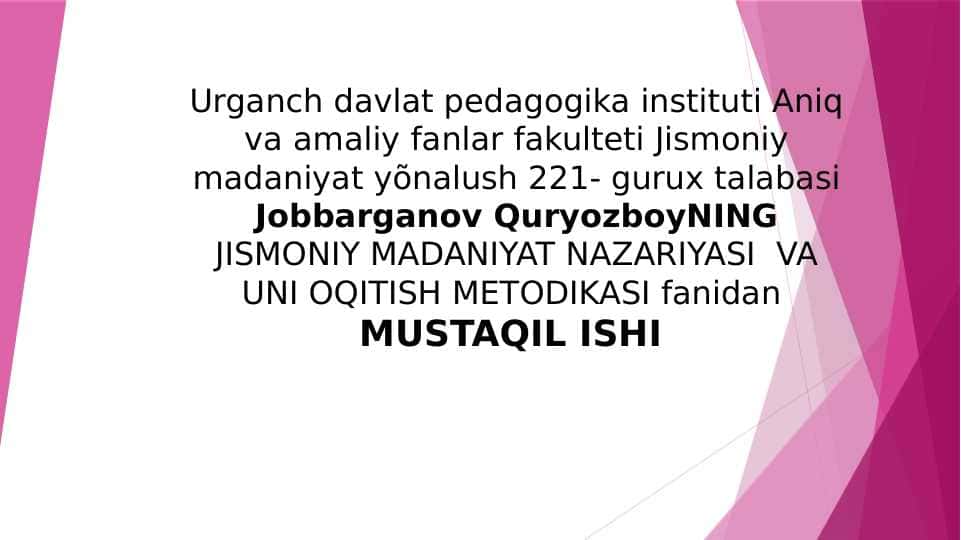 Egiluvchanlikni tarbiyalash
