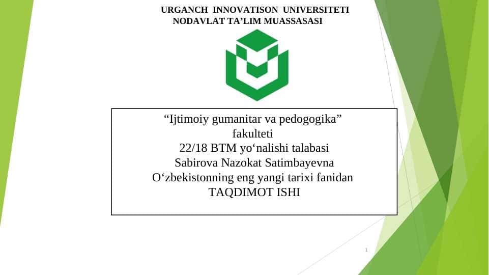 Ekologik holatni yaxshilash borasidagi davlat siyosati.