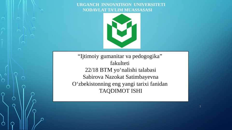 Ma'naviy madaniy sohadagi yangilanishlar