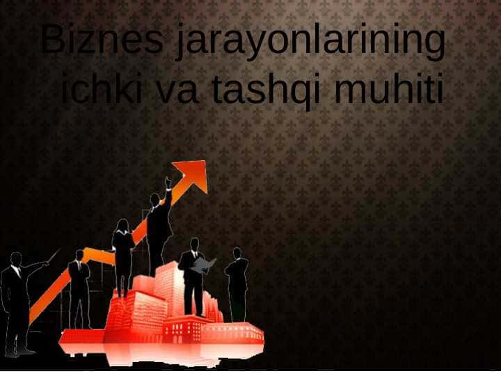 Biznes jarayonlarining ichki va tashqi muhiti