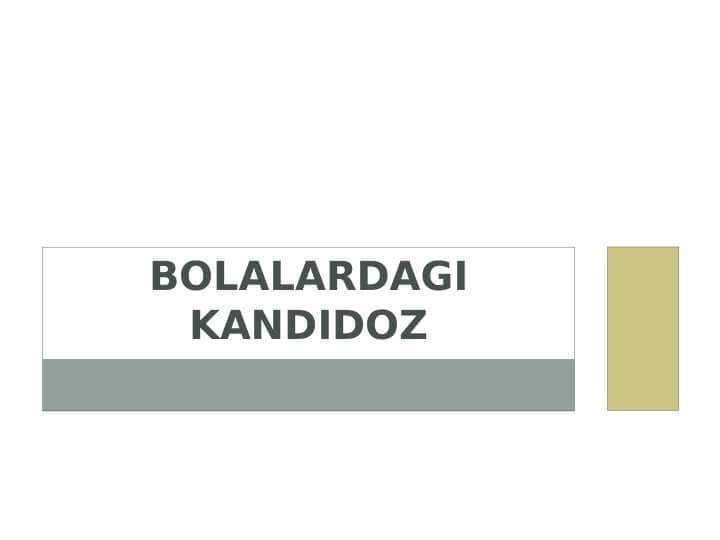 Kandidoz ppt