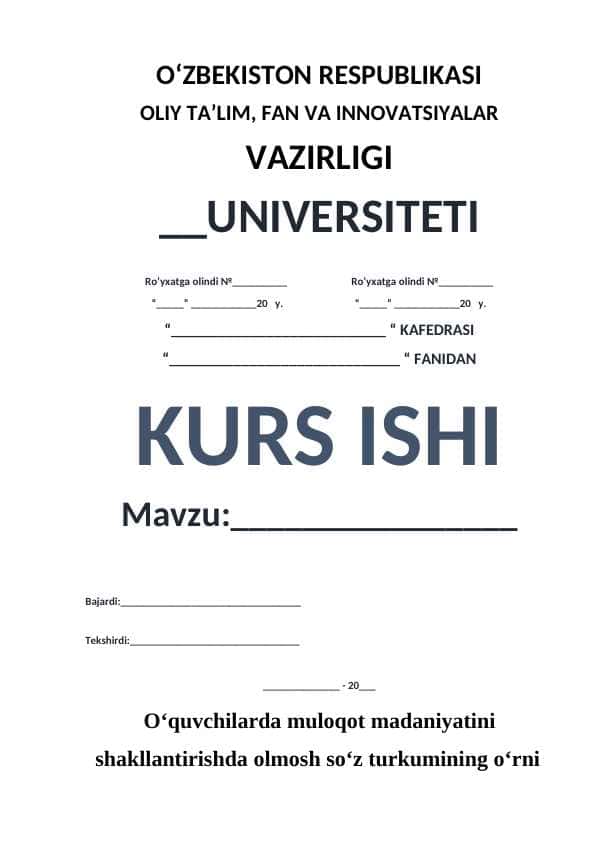 O‘quvchilarda muloqot madaniyatini shakllantirishda olmosh so‘z turkumining o‘rni