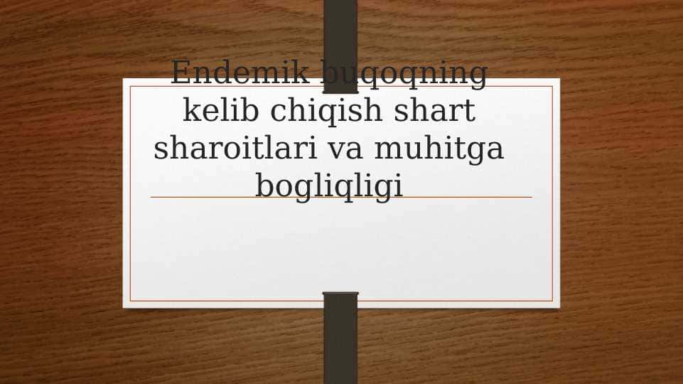Endemik buqoqning kelib chiqish shart sharoitlari va muhitga bogliqligi