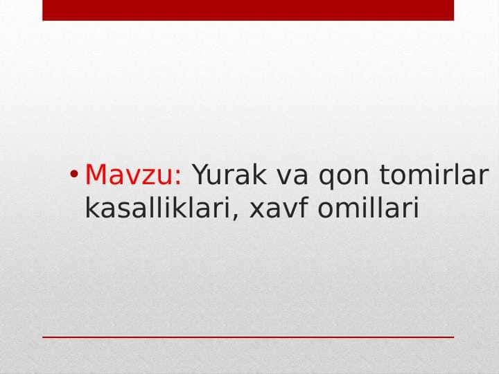 Yurak va qon tomirlar kasalliklari, xavf omillari
