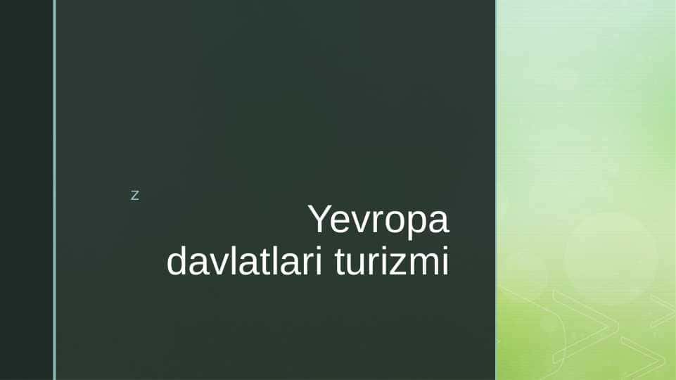 Yevropa davlatlari turizmi
