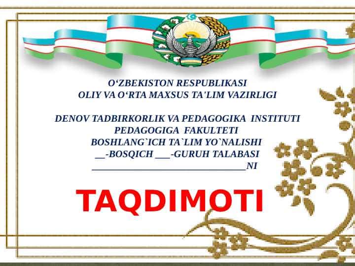 OILA JAMOASINI JIPISLASHTIRISH METODIKASI