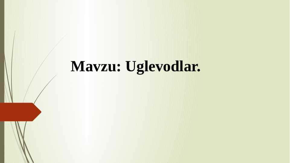 Uglevodlar