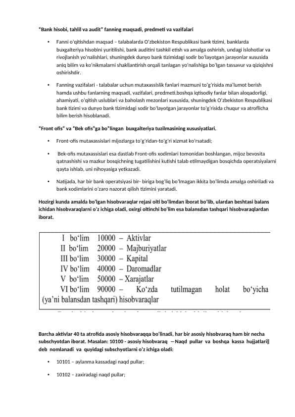 bank ishi fanidan pravodkalarbankishi