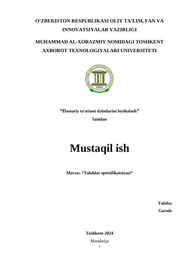 Talablar spetsifikatsiyasi