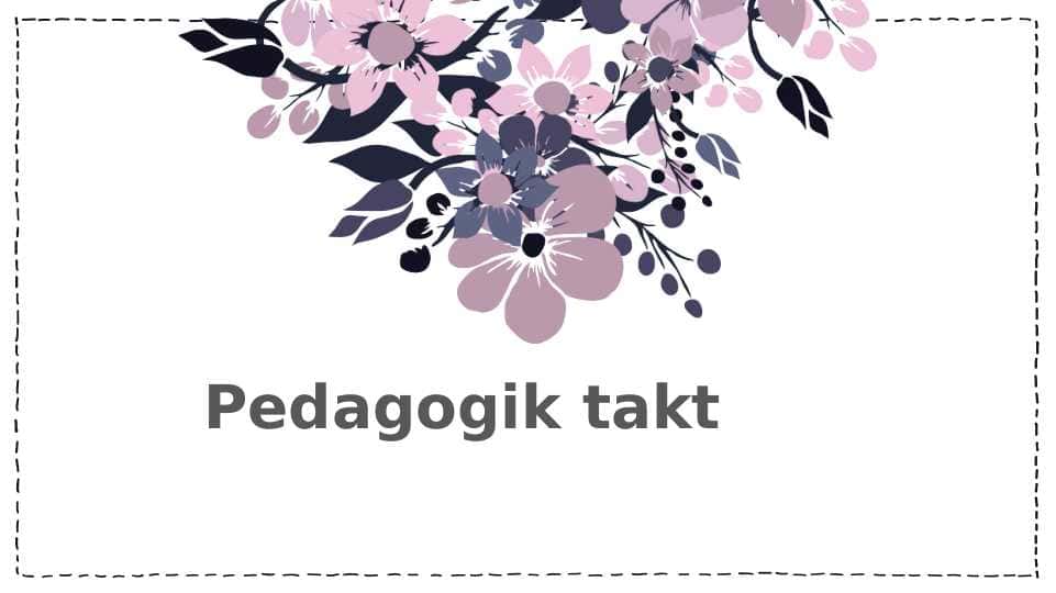 Pedagogik takt