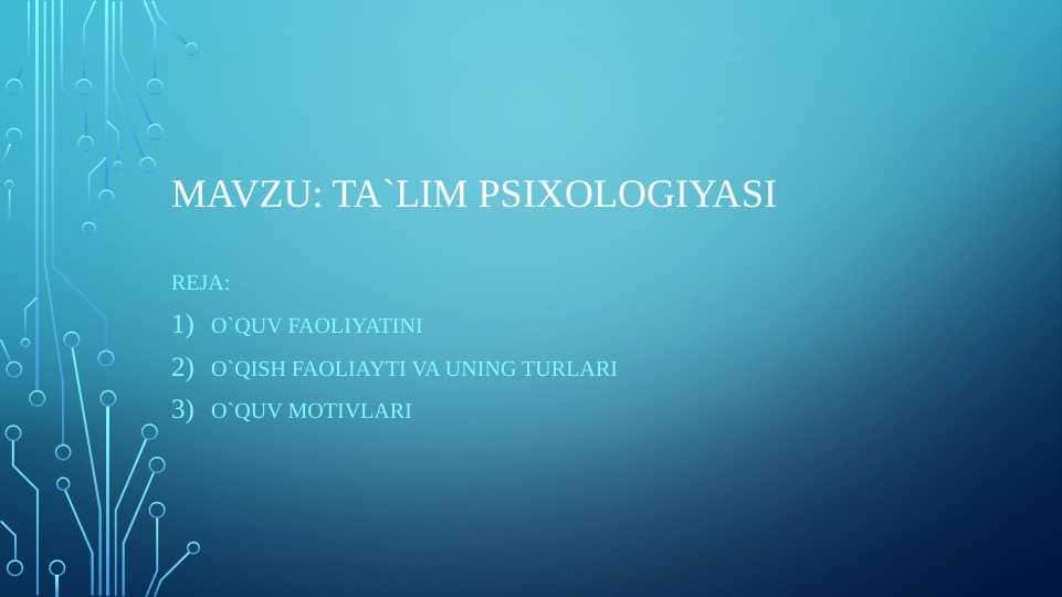 TA`LIM PSIXOLOGIYASI