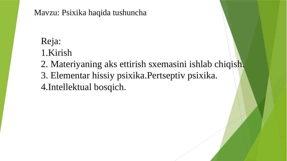 Psixika haqida tushuncha