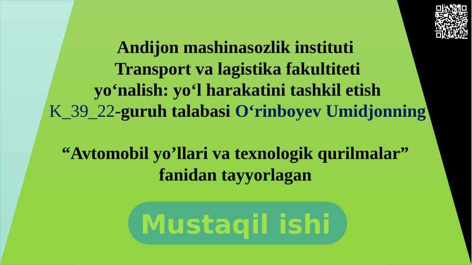 To’ldirish va qirqib olish ishlari