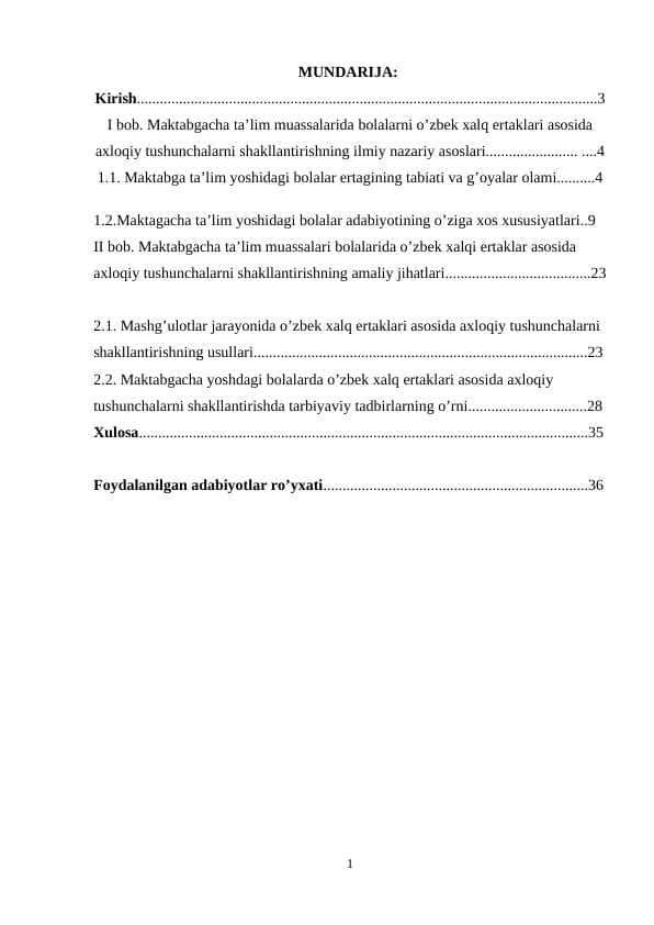 Ikki yoshli bolalarga ertaklar orqali axloqiy tarbiya berish