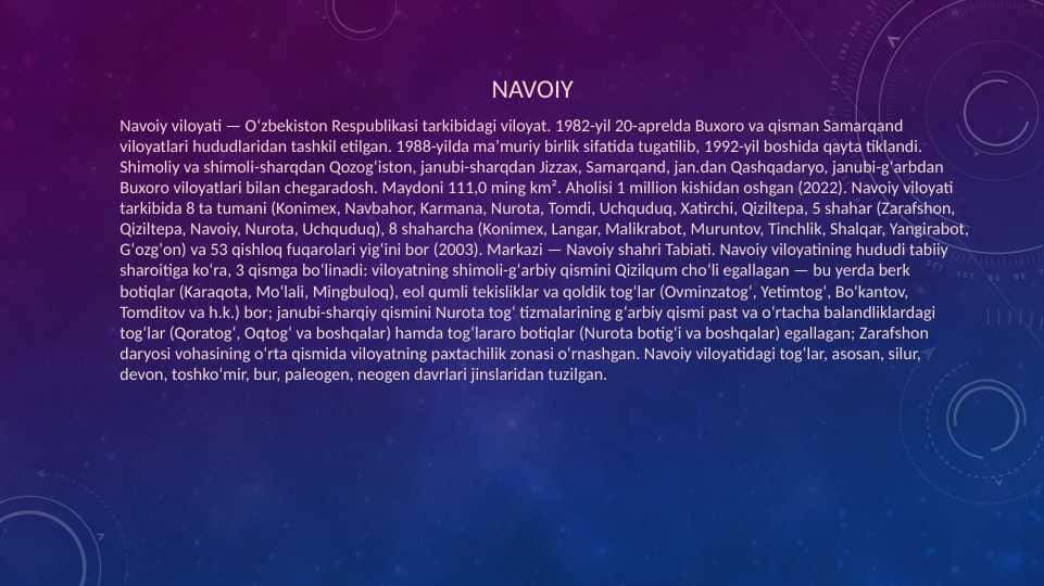 Navoiy viloyati