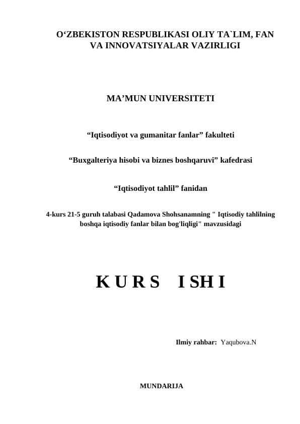 Kurs ishi