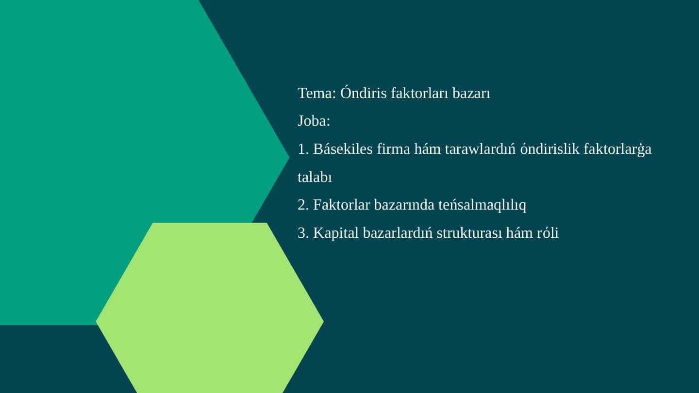 Óndiris faktorları bazarı