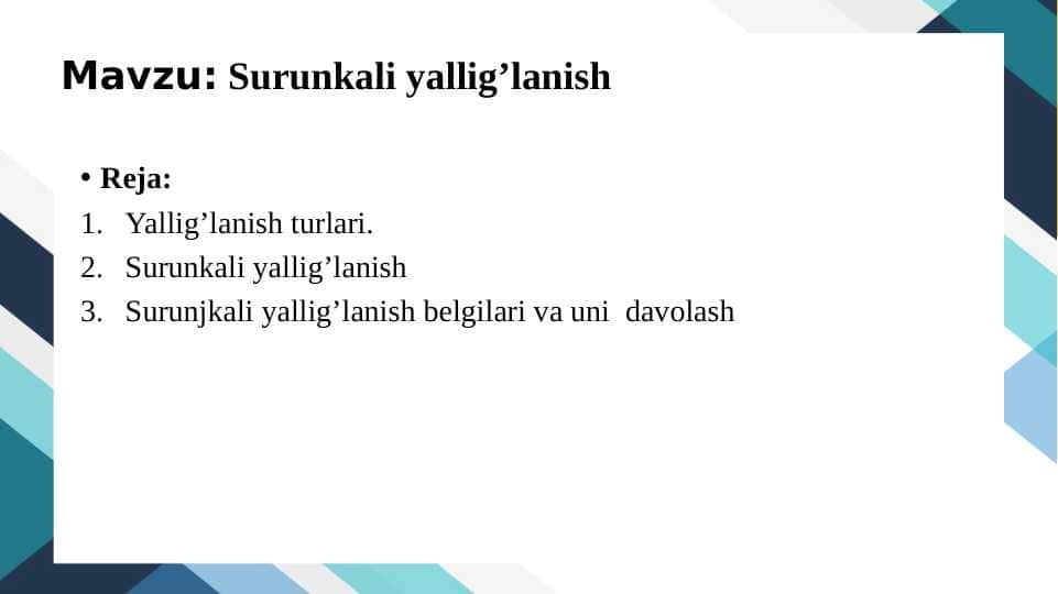 Surunkali yallig’lanish