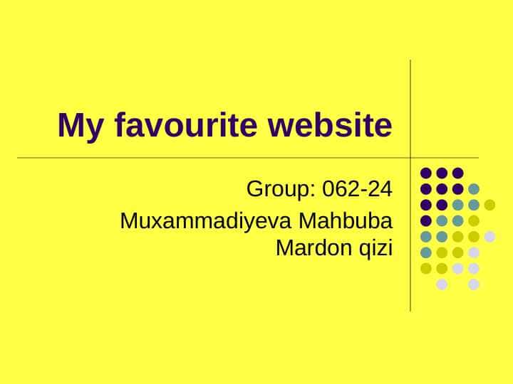 My favourite website