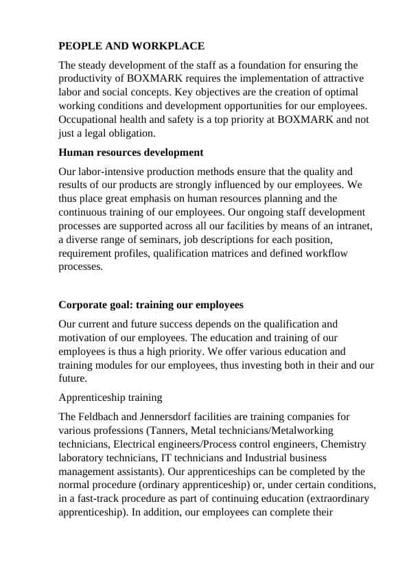 PEOPLE AND WORKPLACE