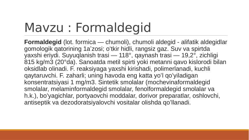 Formaldegid Formaldegid