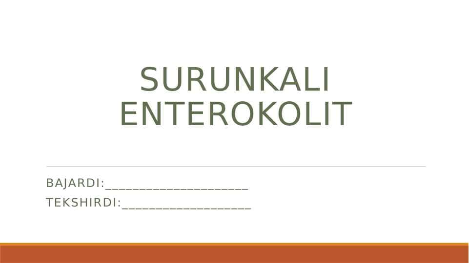 Surunkali enterokolit