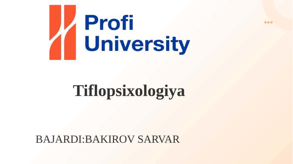 Tiflopsixologiya